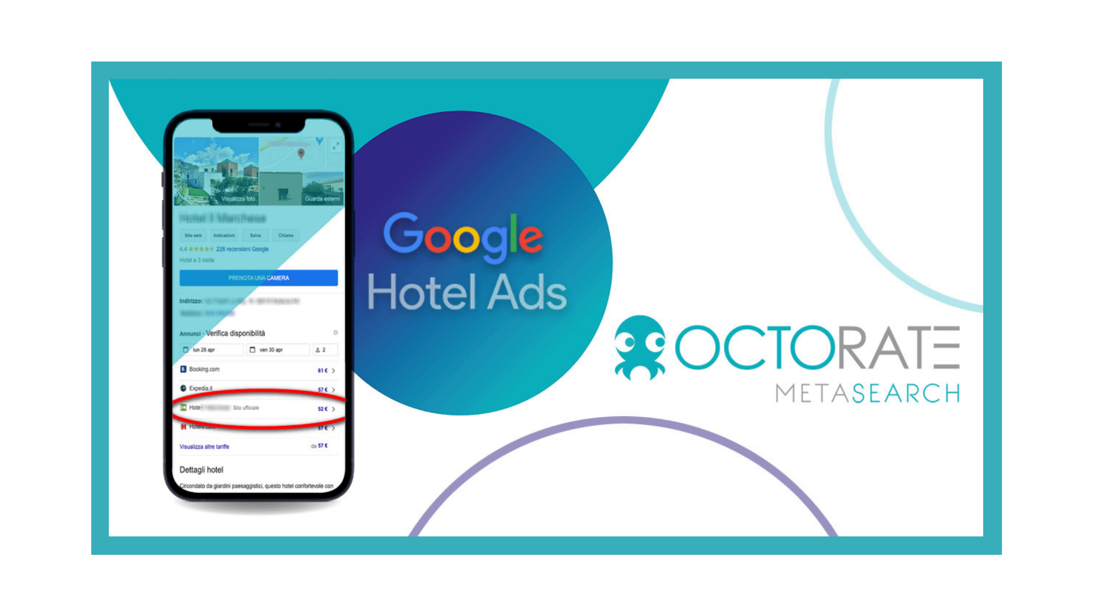 Octorate Metasearch link gratuiti Google Hotel Ads
